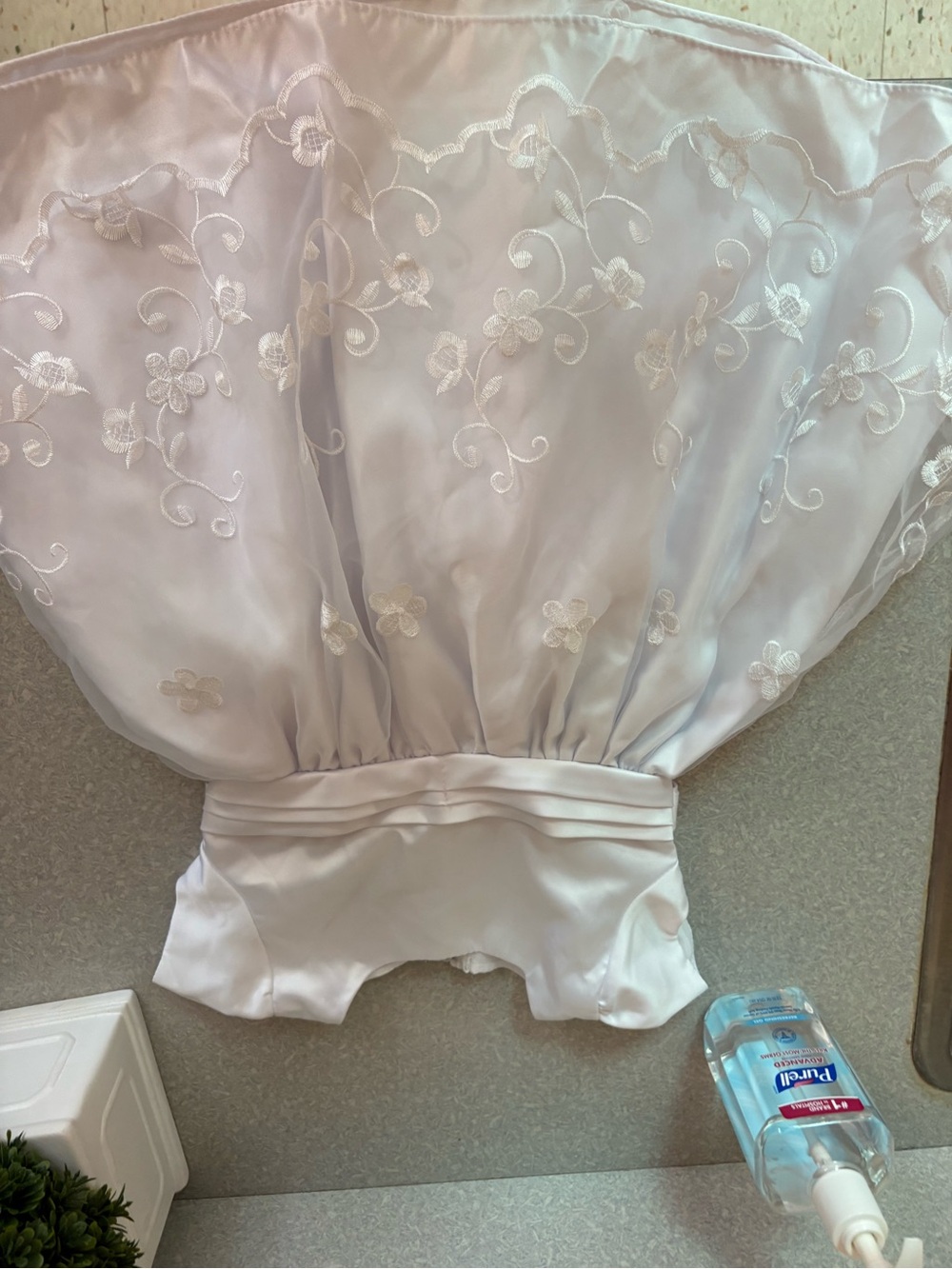 White Embroidered Flower Girl Dress for Kids